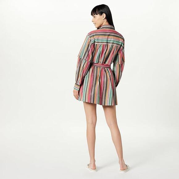 The Drop Women's *Convertible* Mini Shirt Dress with Belt, Size Small, NWT - Picture 2 of 5